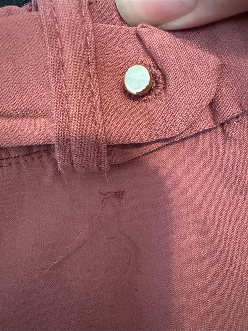 Women's Violets & Roses Mid Rise Slim Trousers Dusty Rose Size 10 Inseam 28 - Picture 3 of 12